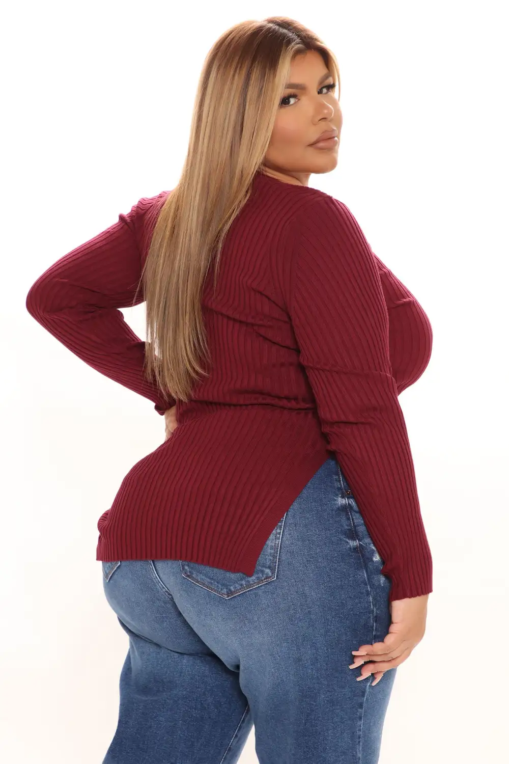 Giving Me The Feels Sweater - Burgundy