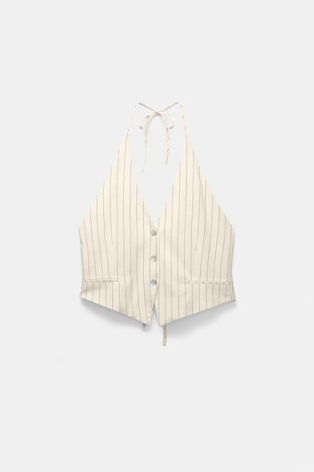 Striped vest with open back