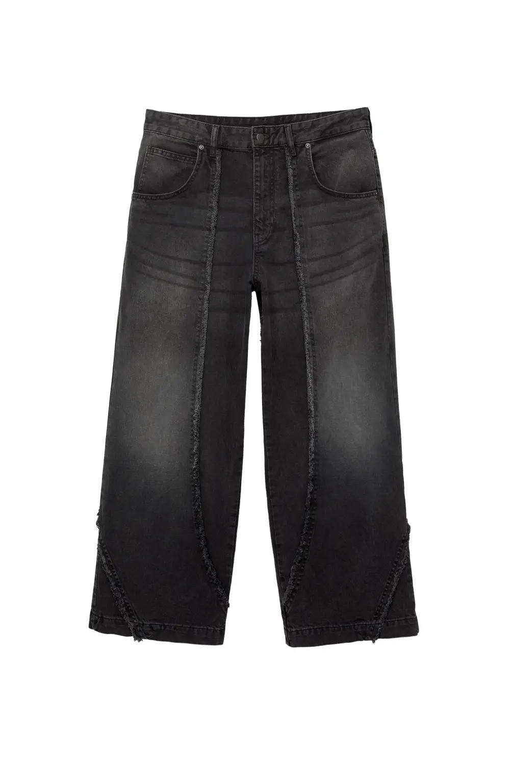 Baggy jeans with fringing