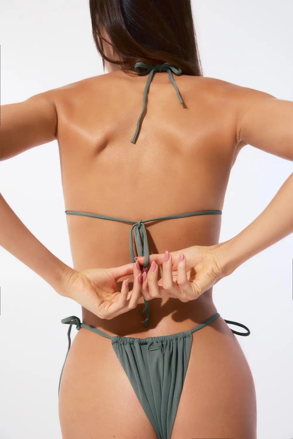 Basic gathered bikini bottoms