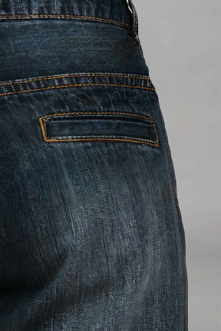 Vintage Oblique Button Mid Waist Straight Leg Jeans