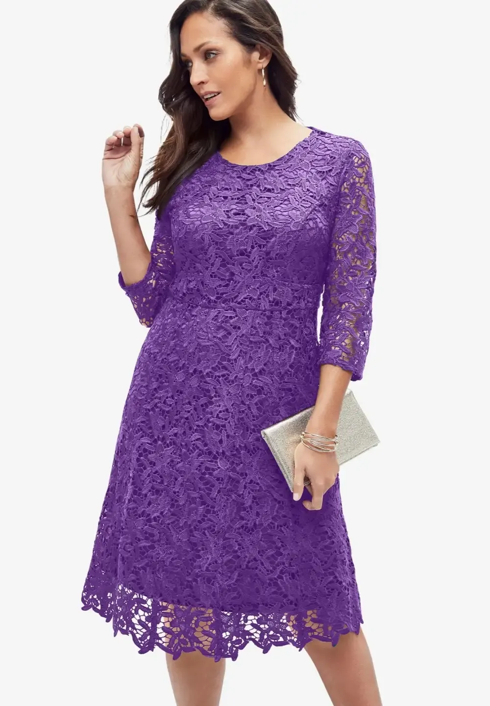 Lace Fit & Flare Dress