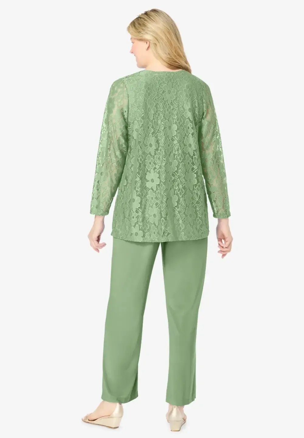 3-piece Lace Jacket/Tank/Pant Set