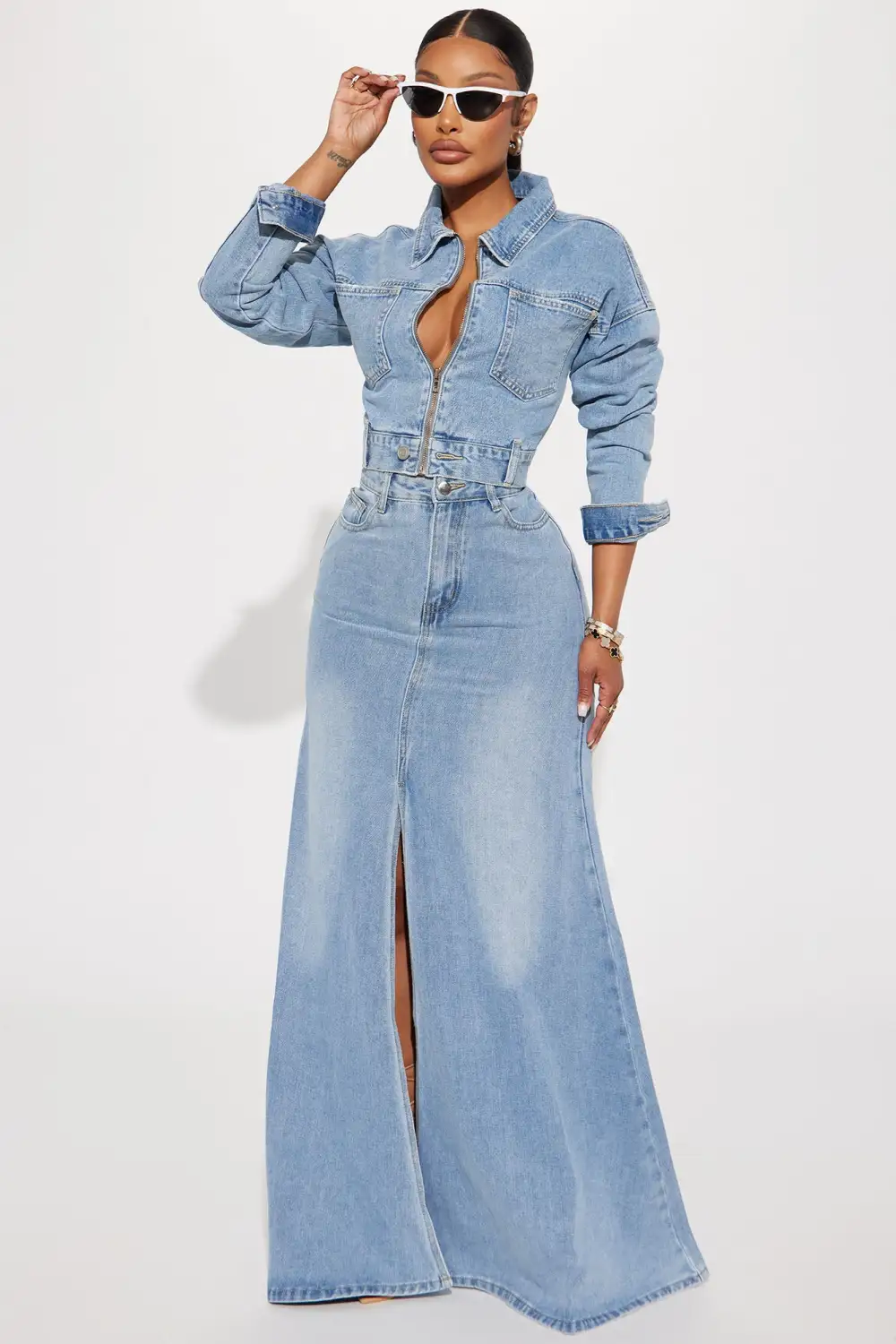 Letting You Know Crop Denim Trucker Jacket - Light Wash