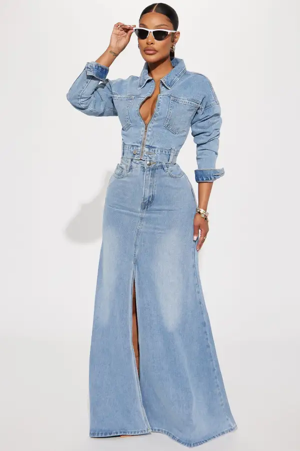 Letting You Know Crop Denim Trucker Jacket - Light Wash