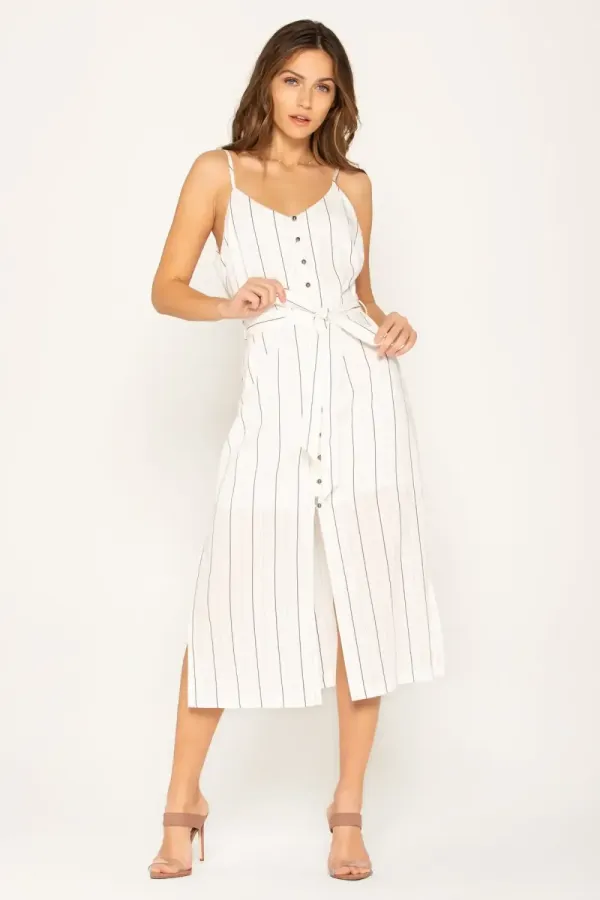 Modern Love Striped Midi Dress