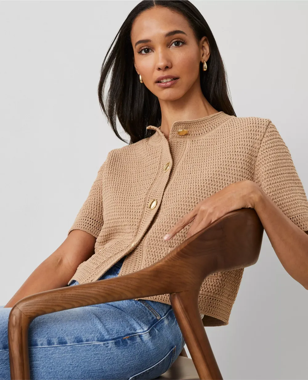 Textured Sweater Jacket