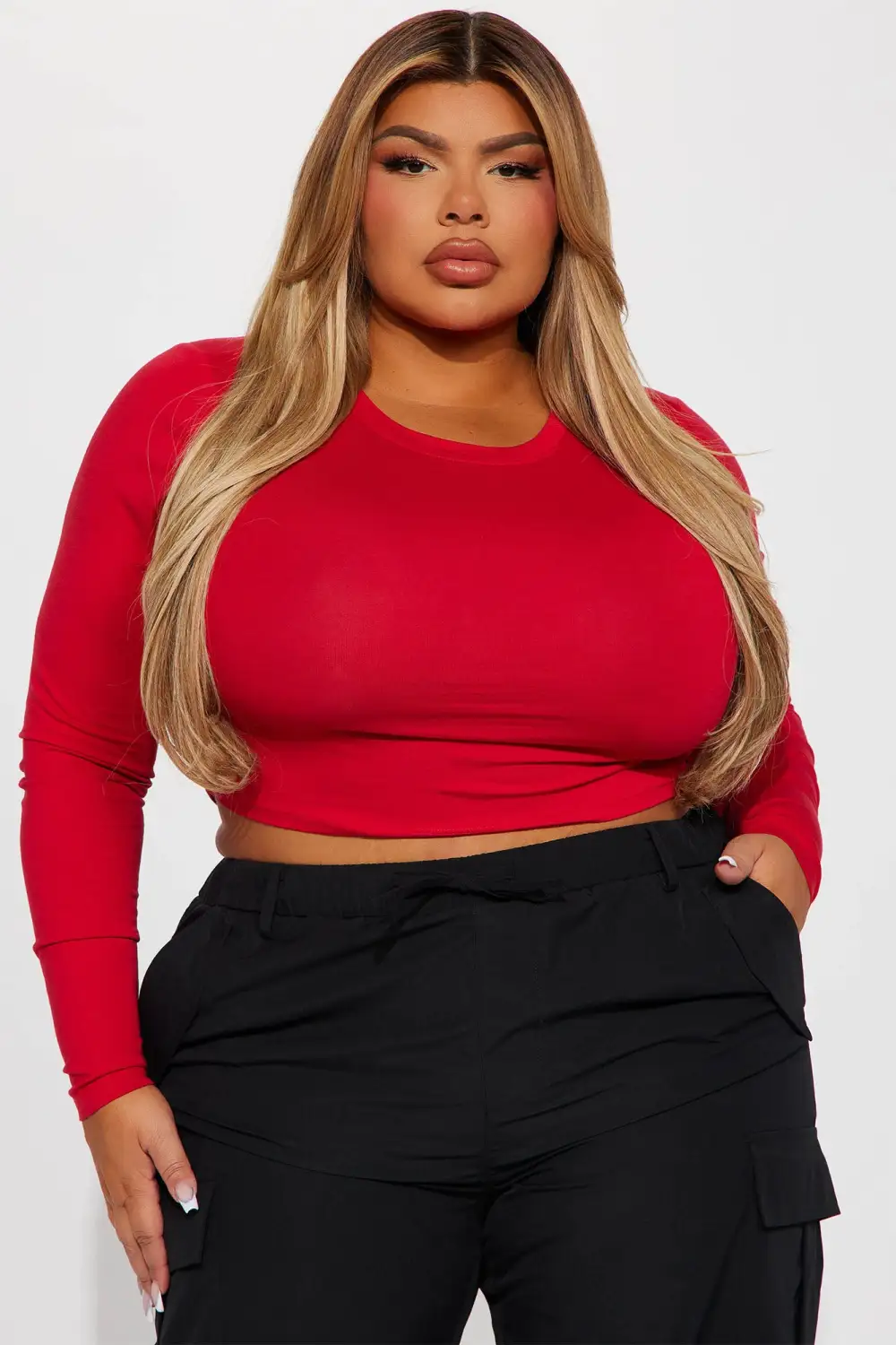 Robin Long Sleeve Top - Red
