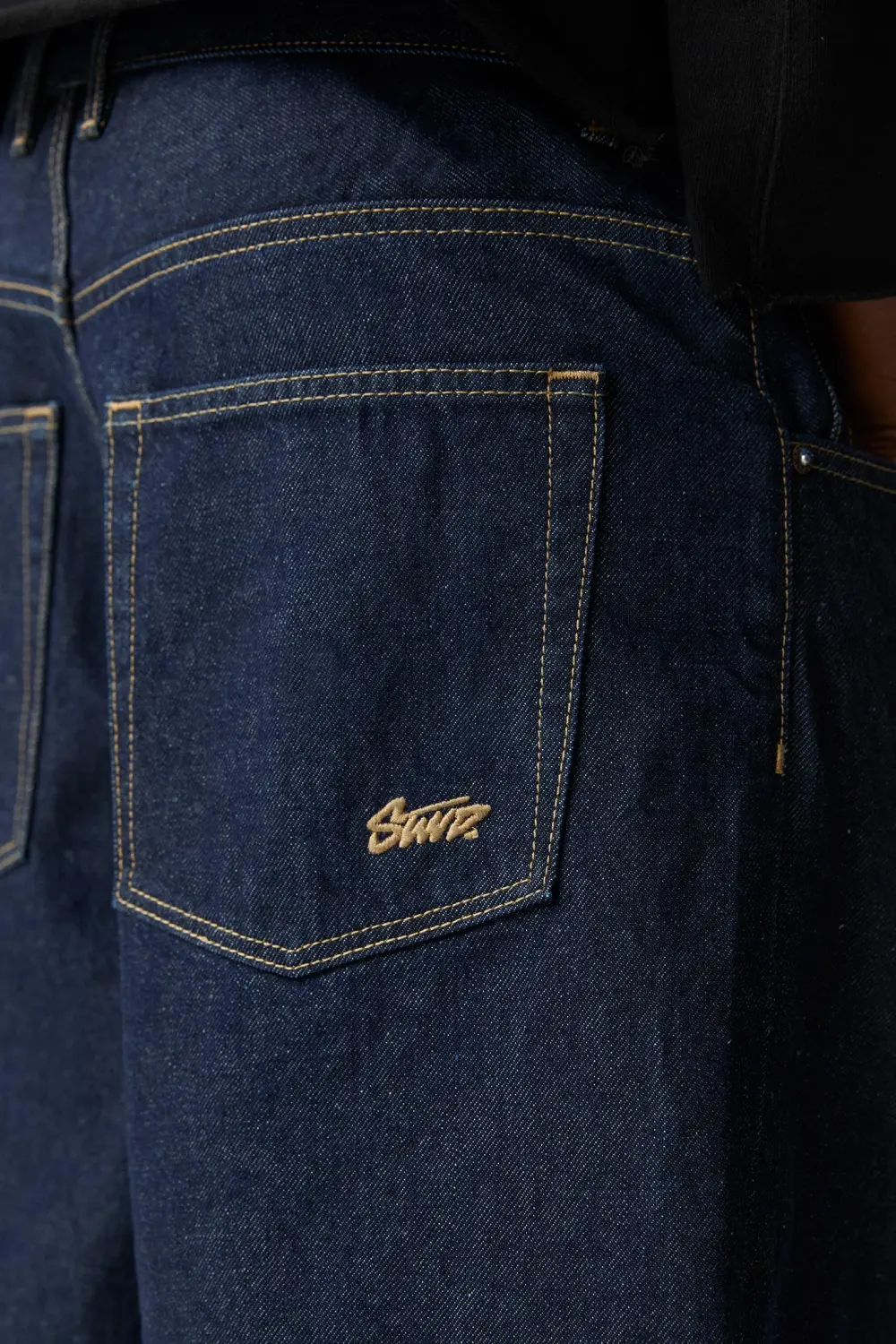 Baggy denim Bermuda shorts