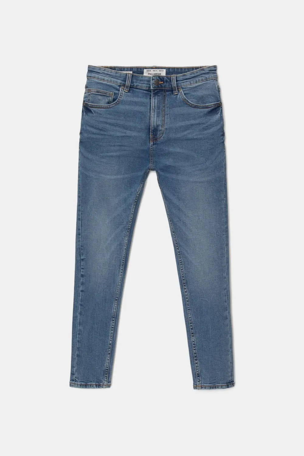 Washed carrot-fit jeans