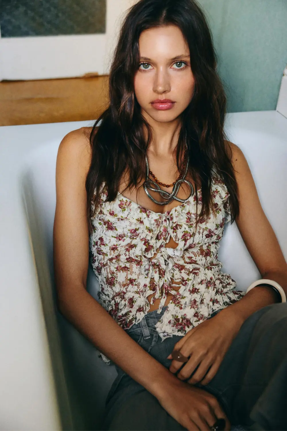 Floral lace top