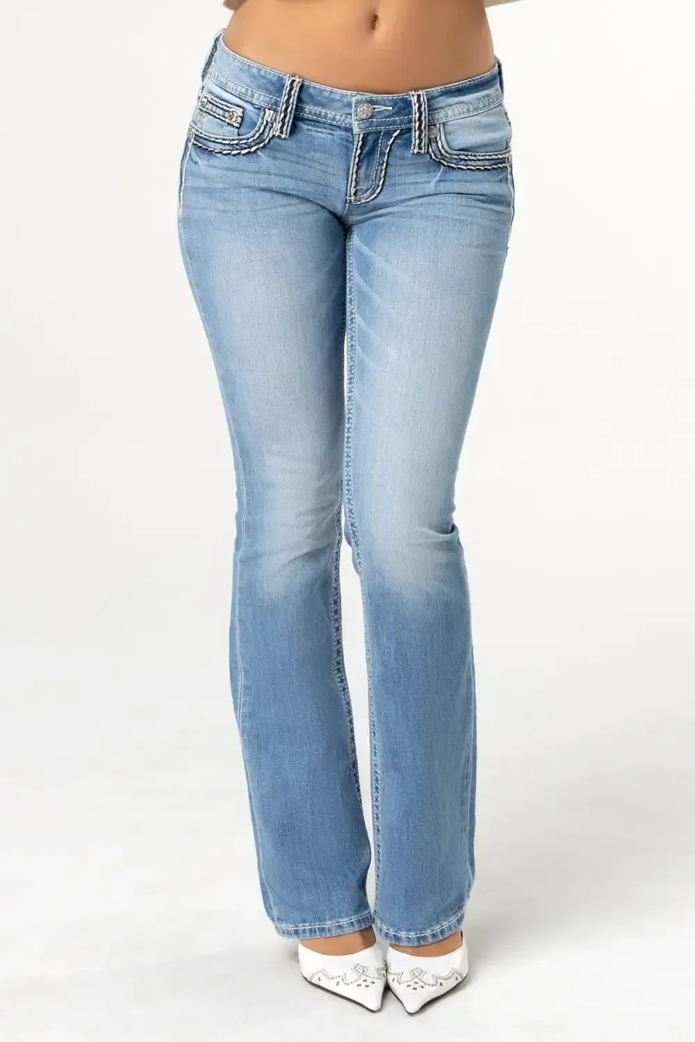 Cleo Stitched Bootcut Jeans