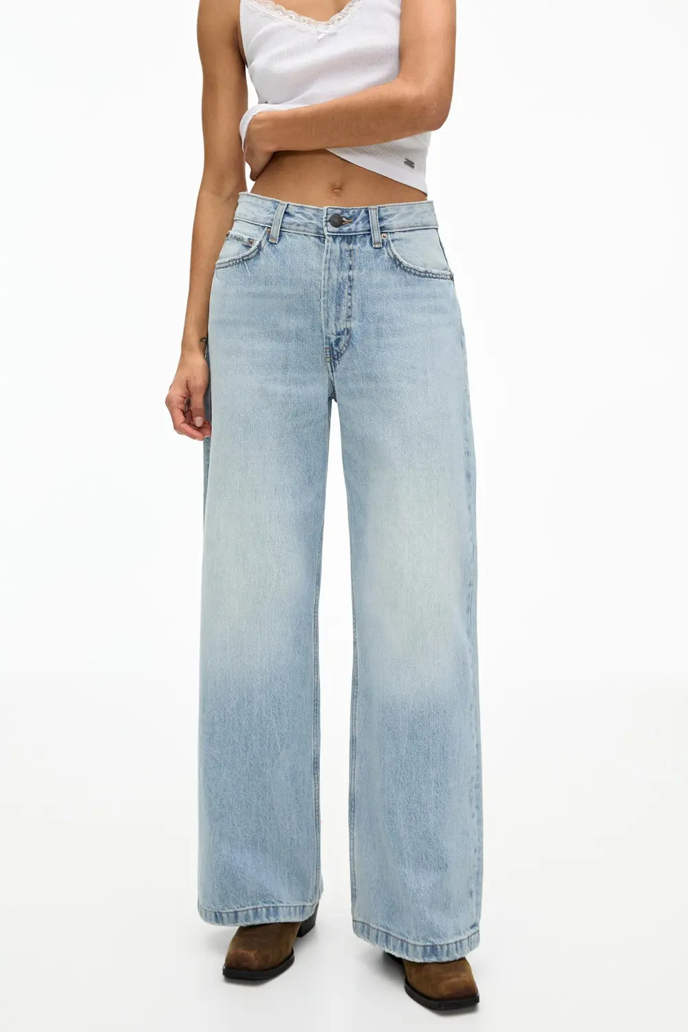 Jeans baggy tiro medio