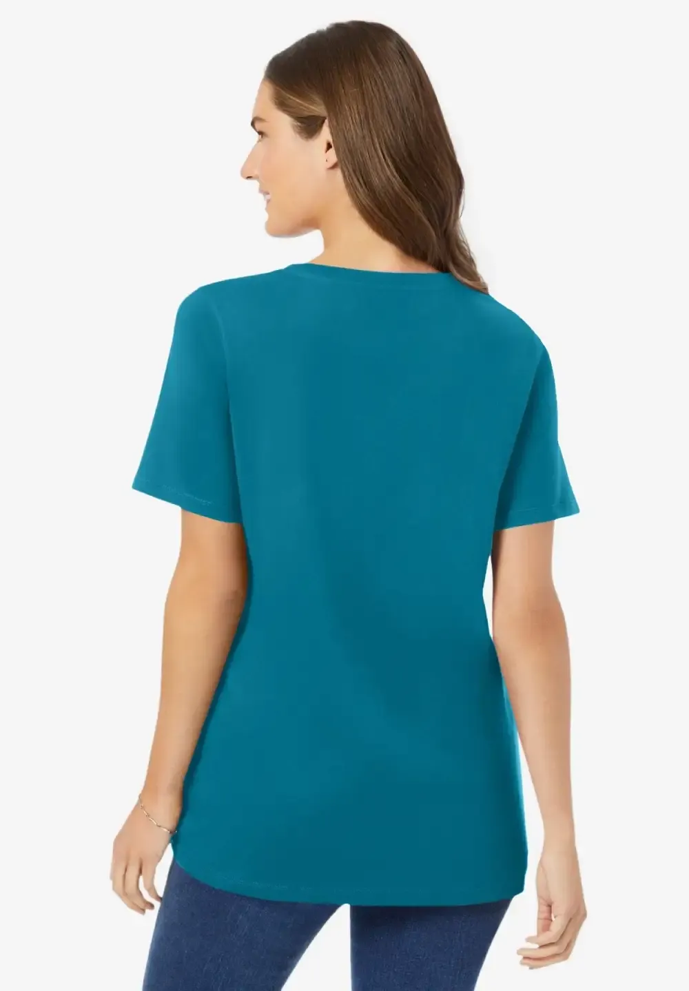 Perfect Short-Sleeve V-Neck Tee