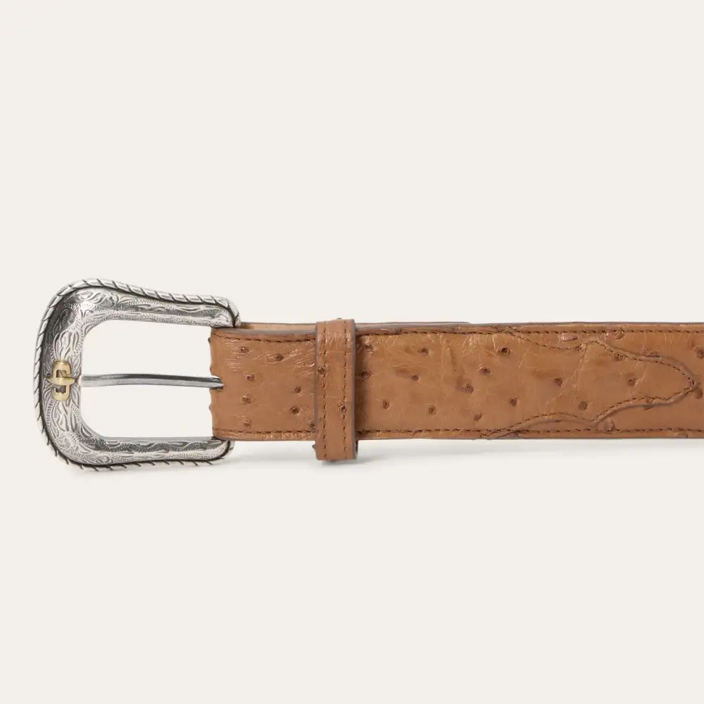 Ostrich Western Tab Belt
