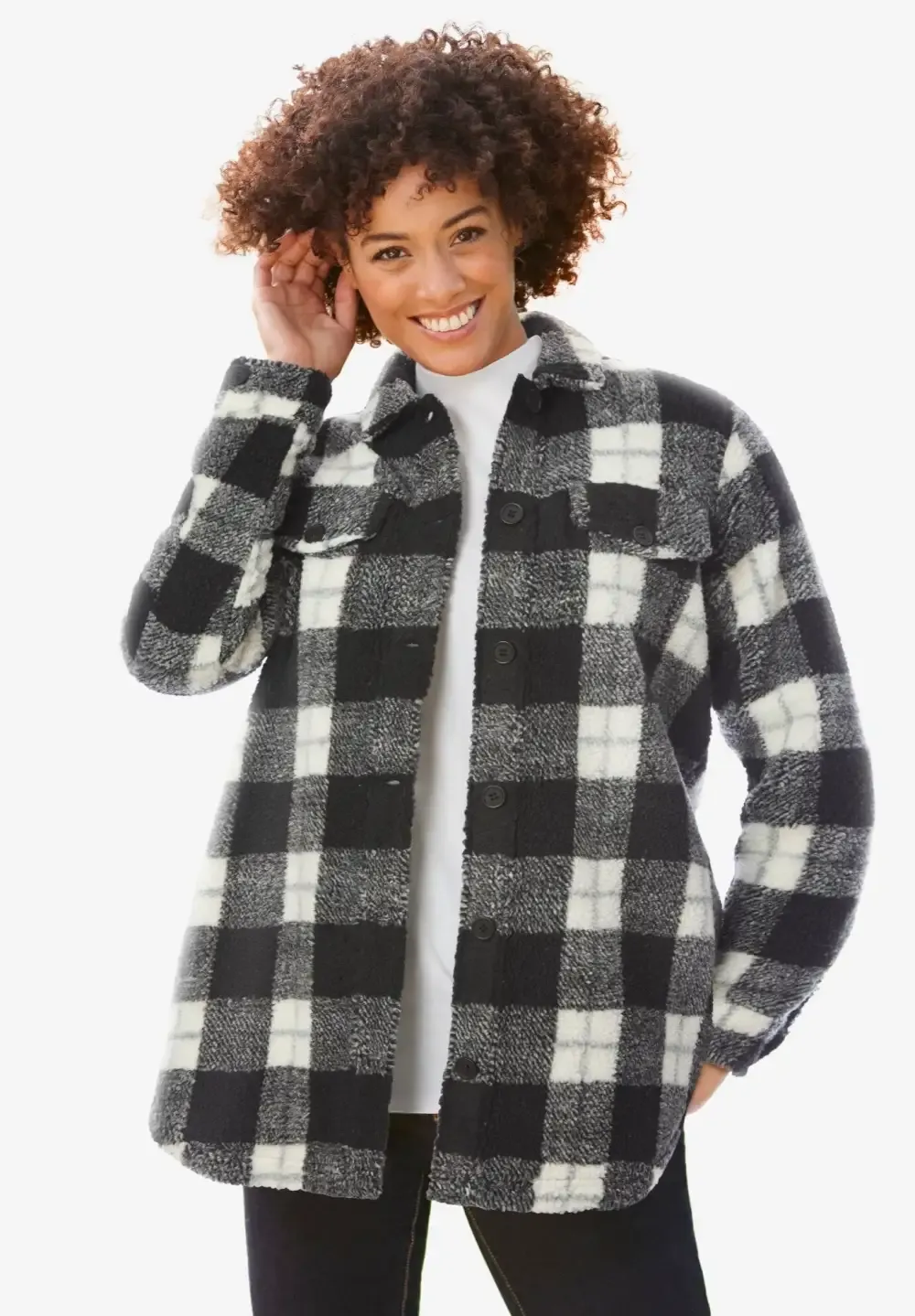 Berber Button-Front Jacket