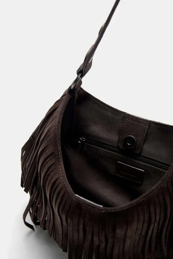 Bolso de hombro flecos