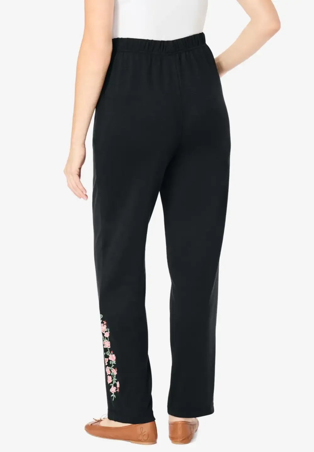 7-Day Embroidery Straight-Leg Pant