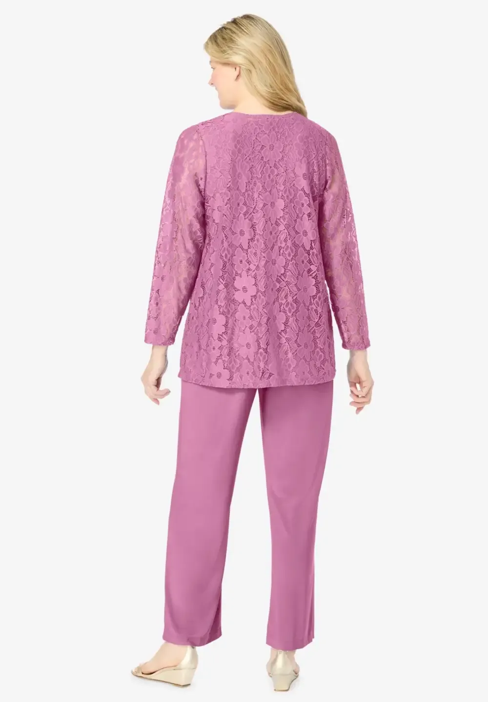 3-piece Lace Jacket/Tank/Pant Set
