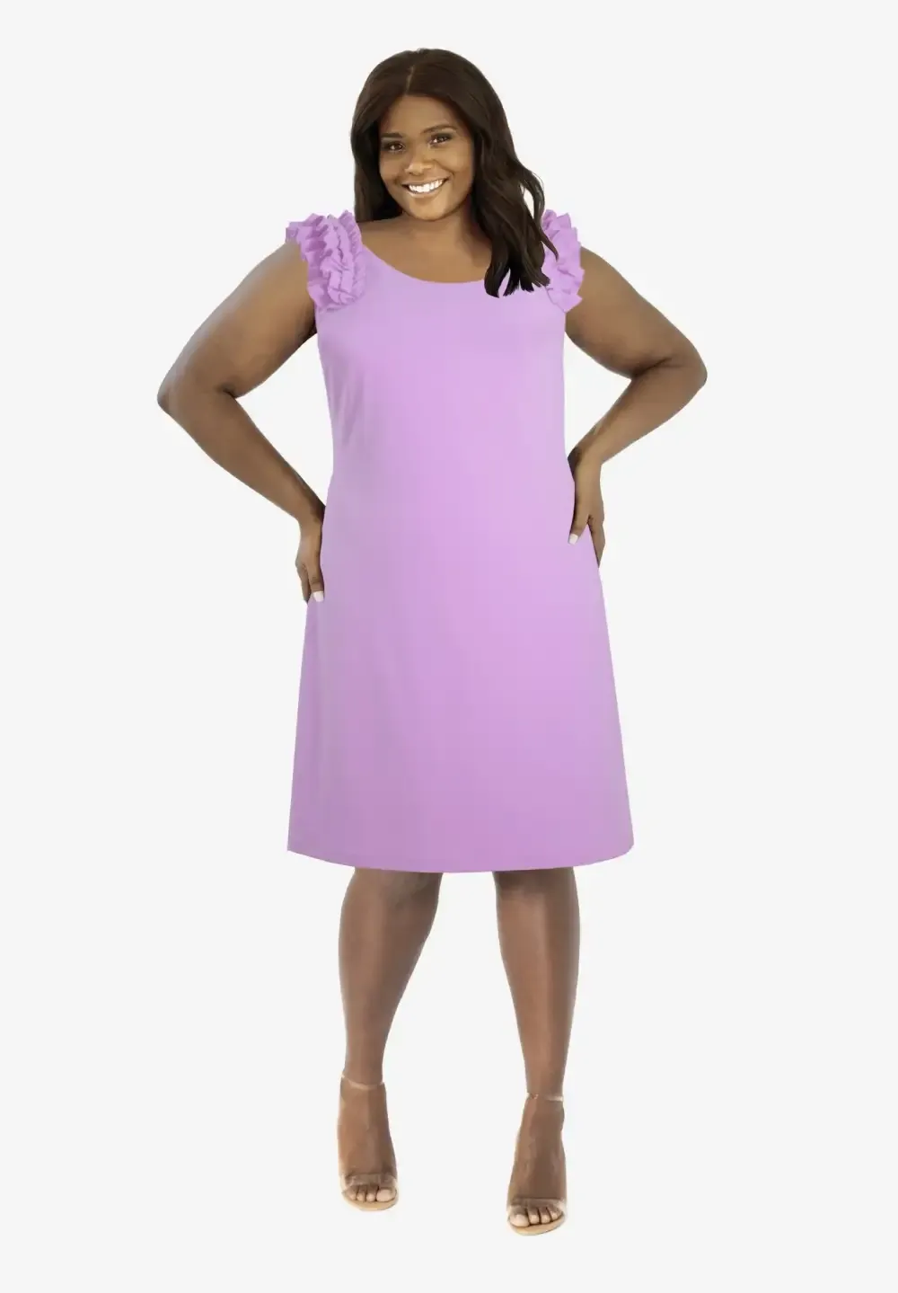 Misses Size Sleeveless Midi Dress