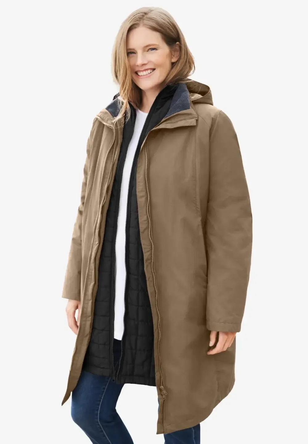 3-in-1 Hooded Taslon® Jacket