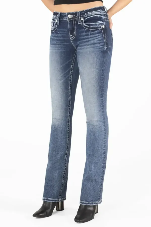 Cow Printed Dreamcatcher Bootcut Jeans