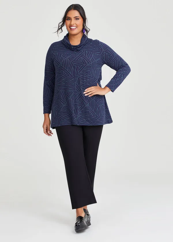 Natural Abstract Stripe Top