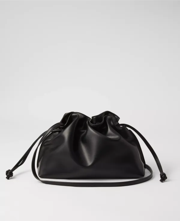 Drawstring Faux Leather Clutch Bag