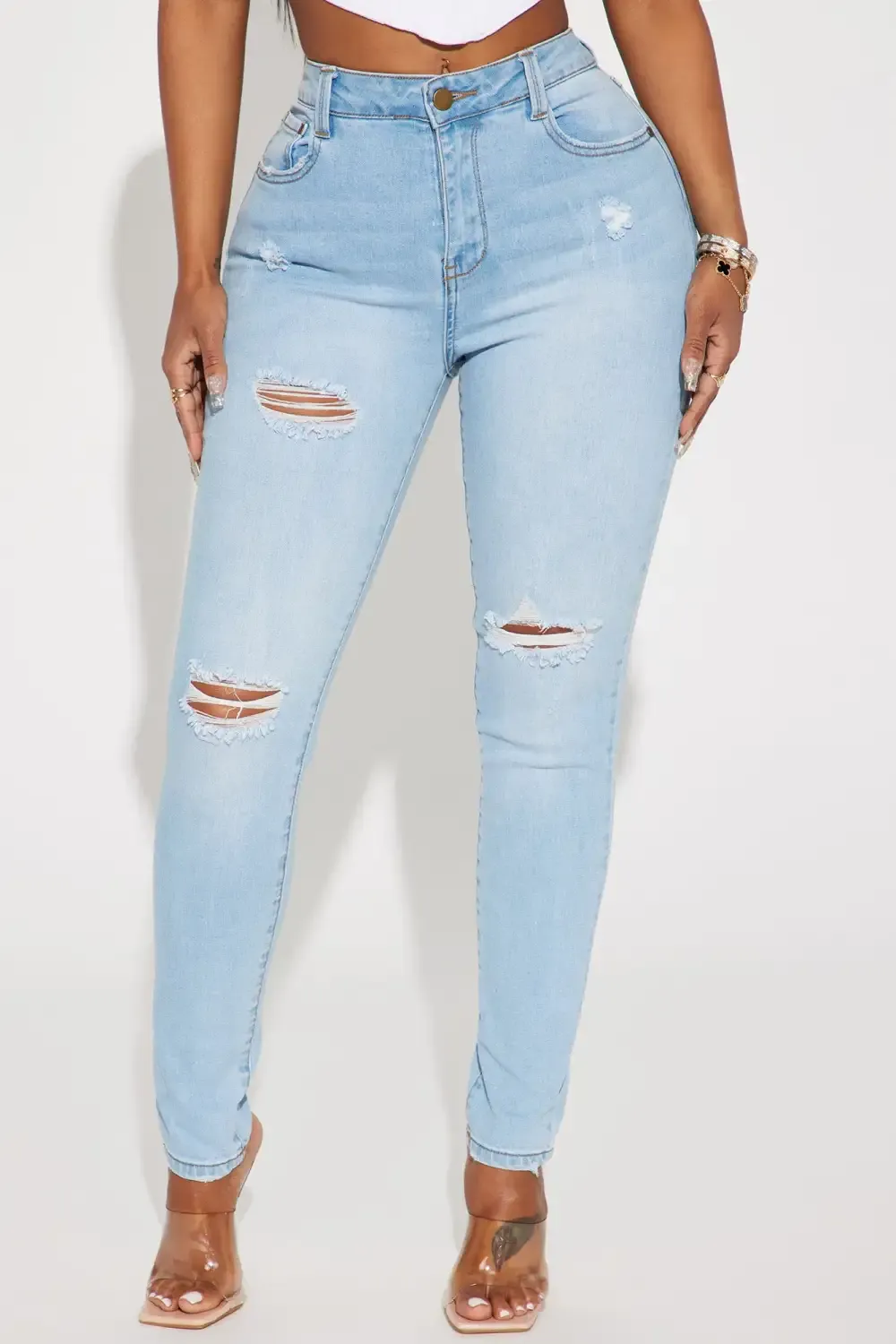 Hannah High Rise Jeans - Light Blue Wash