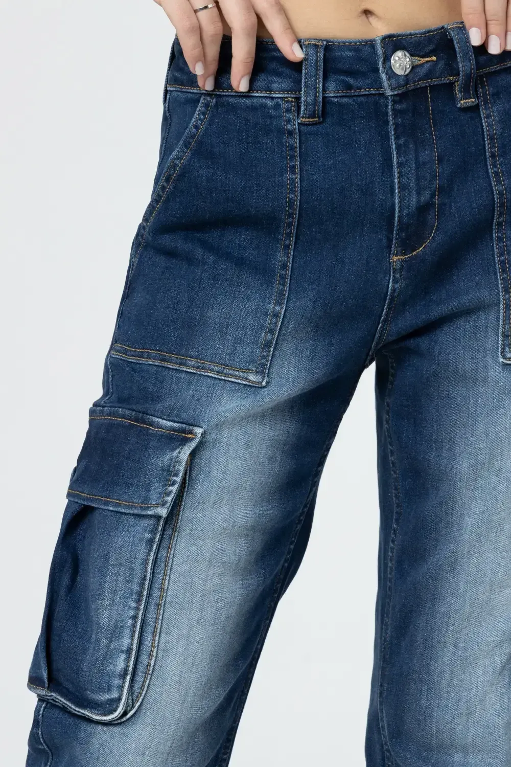 Denim Cargo Jeans
