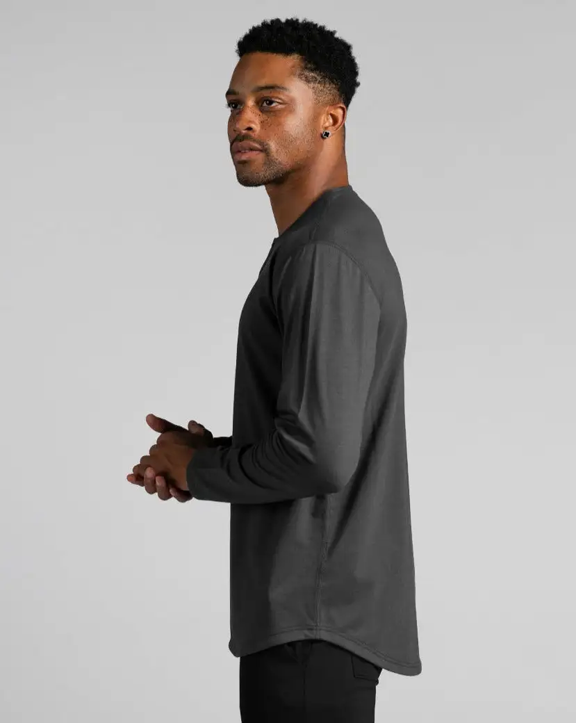 Henley Drop-Cut Long Sleeve: Bylt Signature