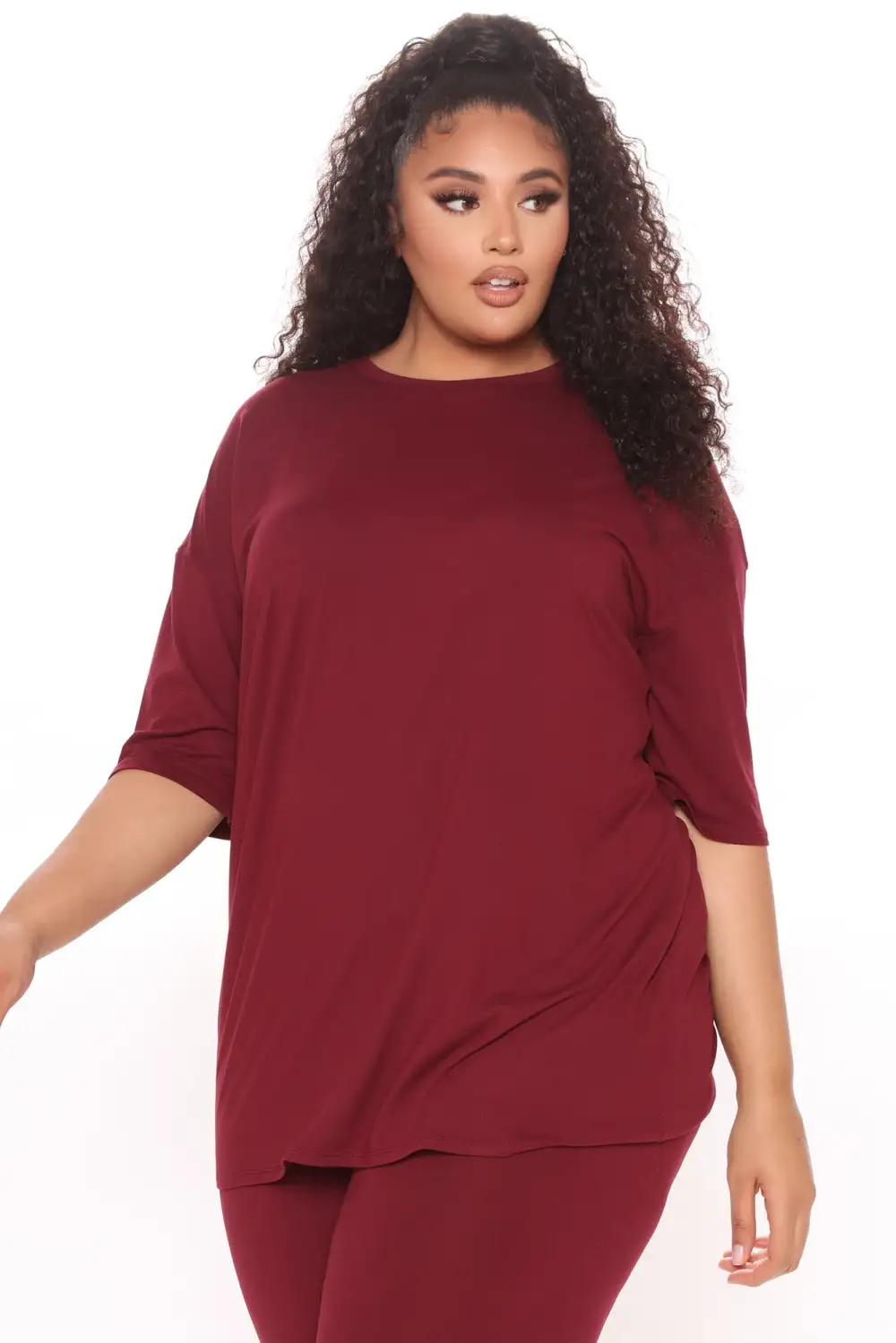 Weekend Vibes Legging Set - Wine