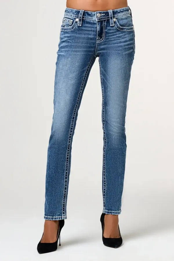 Fleur De Silver Straight Jeans