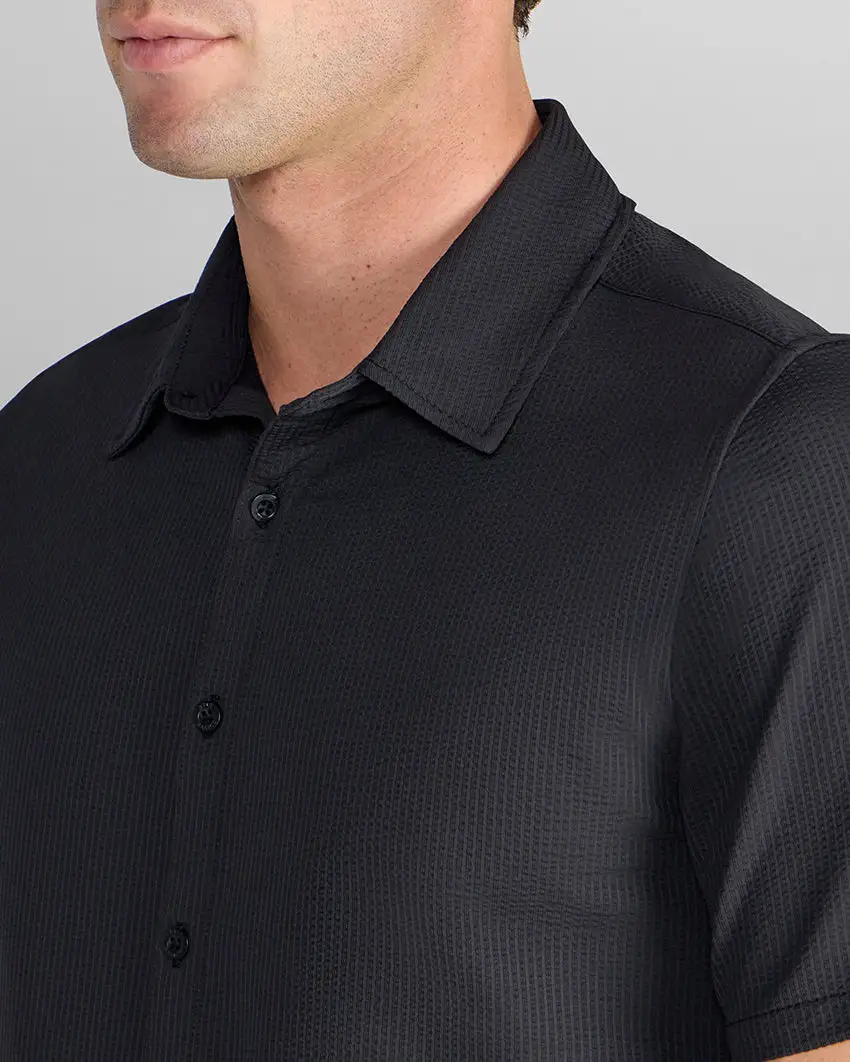 Seersucker Short Sleeve Button Down
