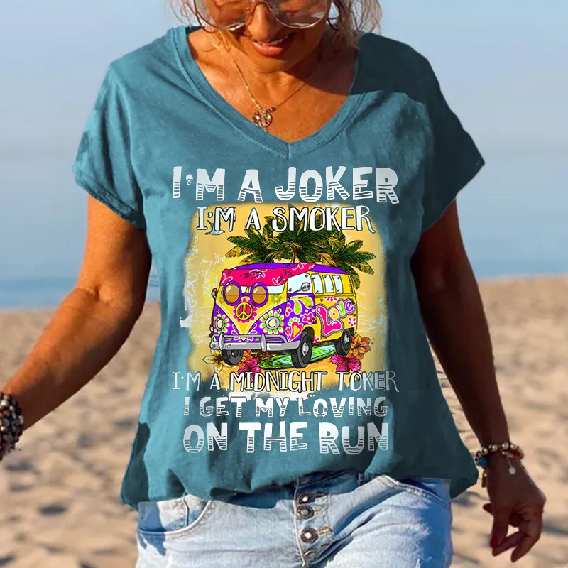 I'm A Joker Vacation Car Printed Cozy Graphic Tees