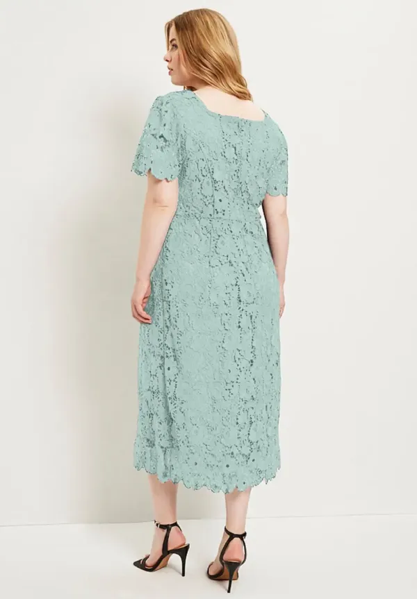 Square-Neck Lace Jessica Dress