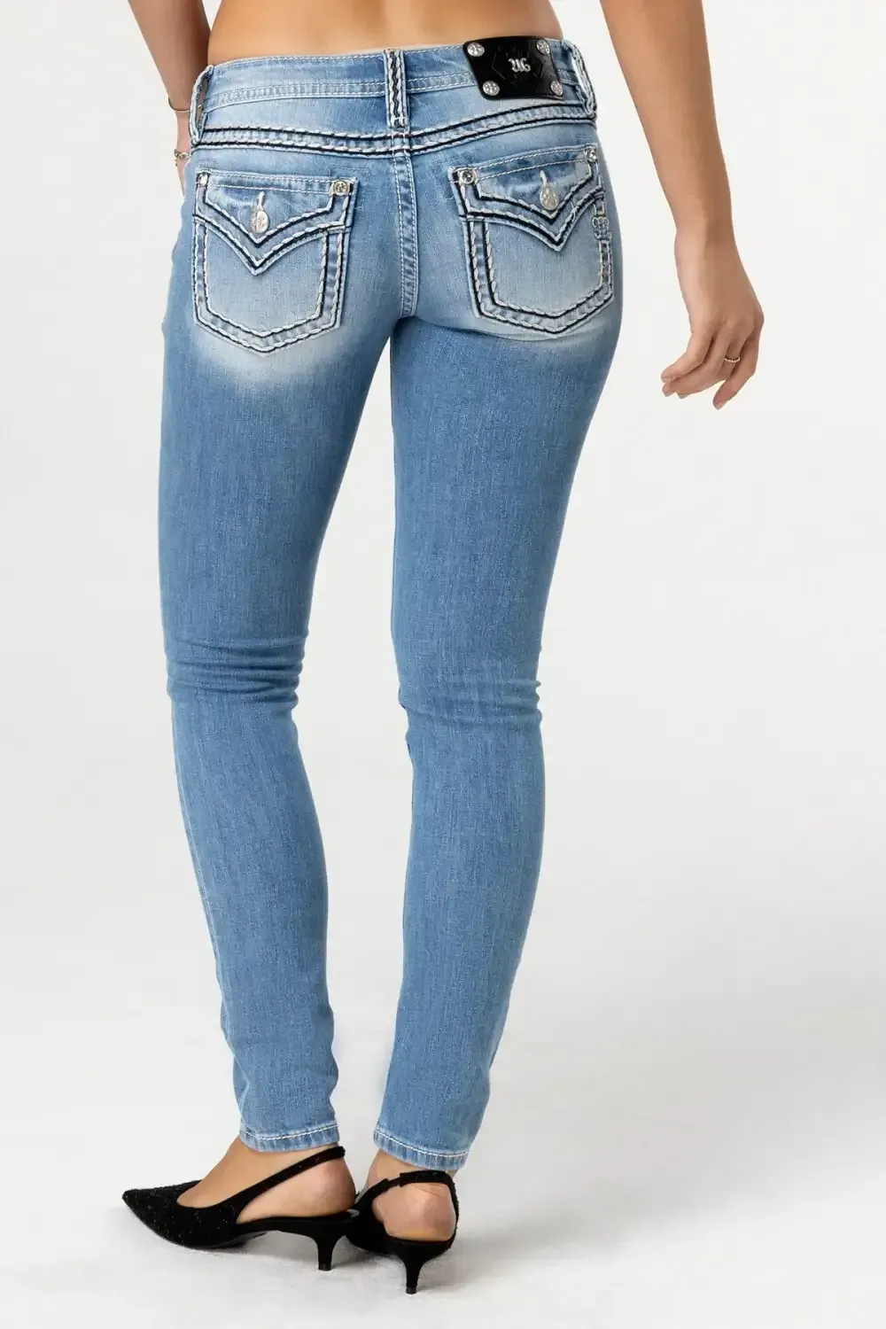 Cleo Stitched Light Skinny Jeans