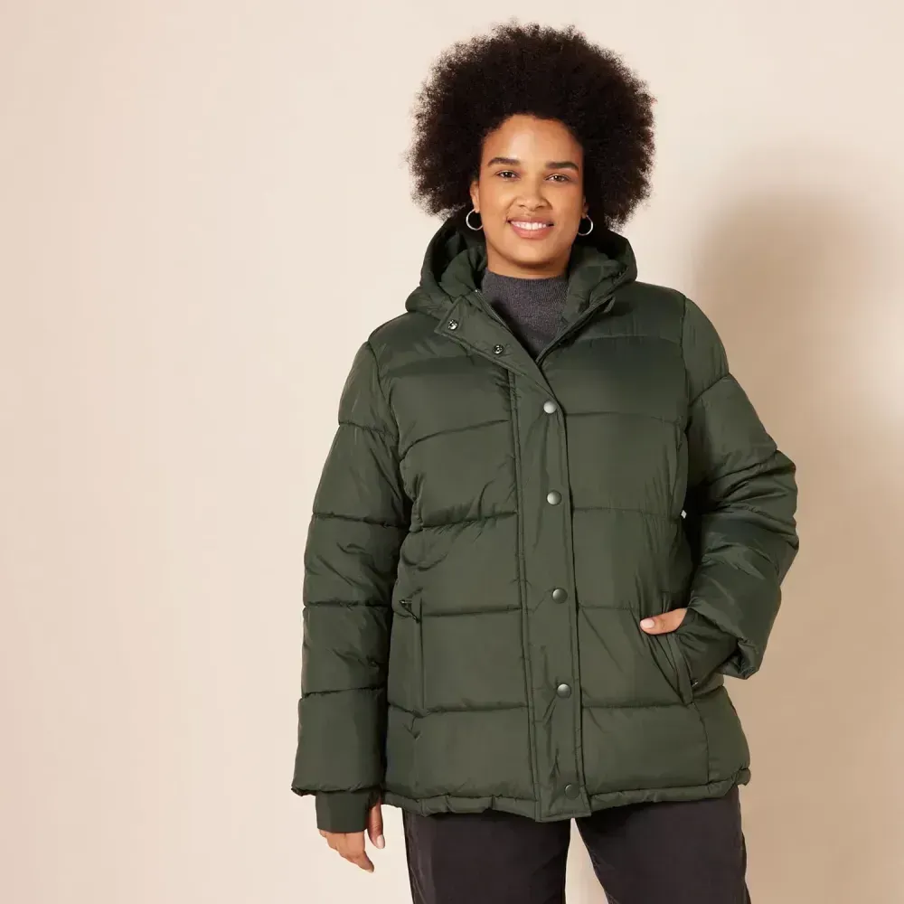 Women's Heavyweight Long-Sleeve Hooded Puffer Coat (Available in Plus Size)