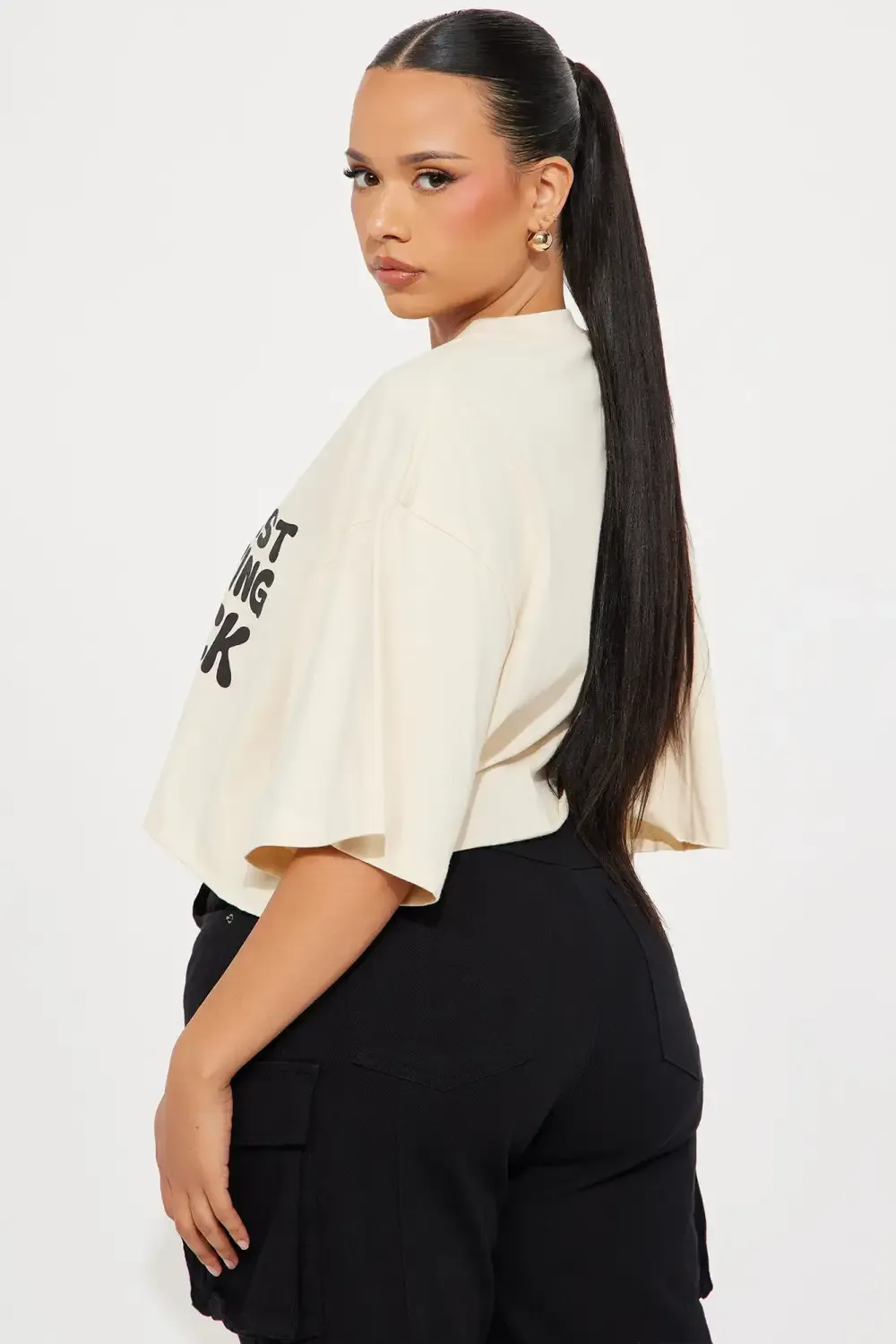 There Goes My Last Crop Tee - Cream