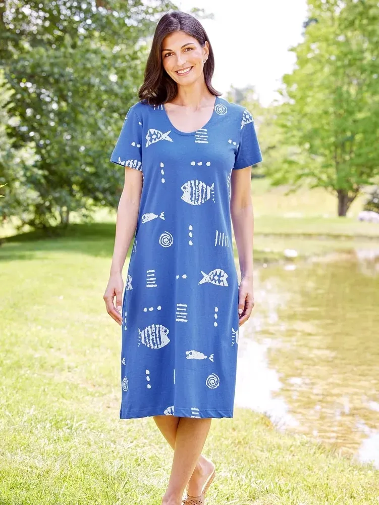 M.MAC Rock Fish Mid-Length Dress