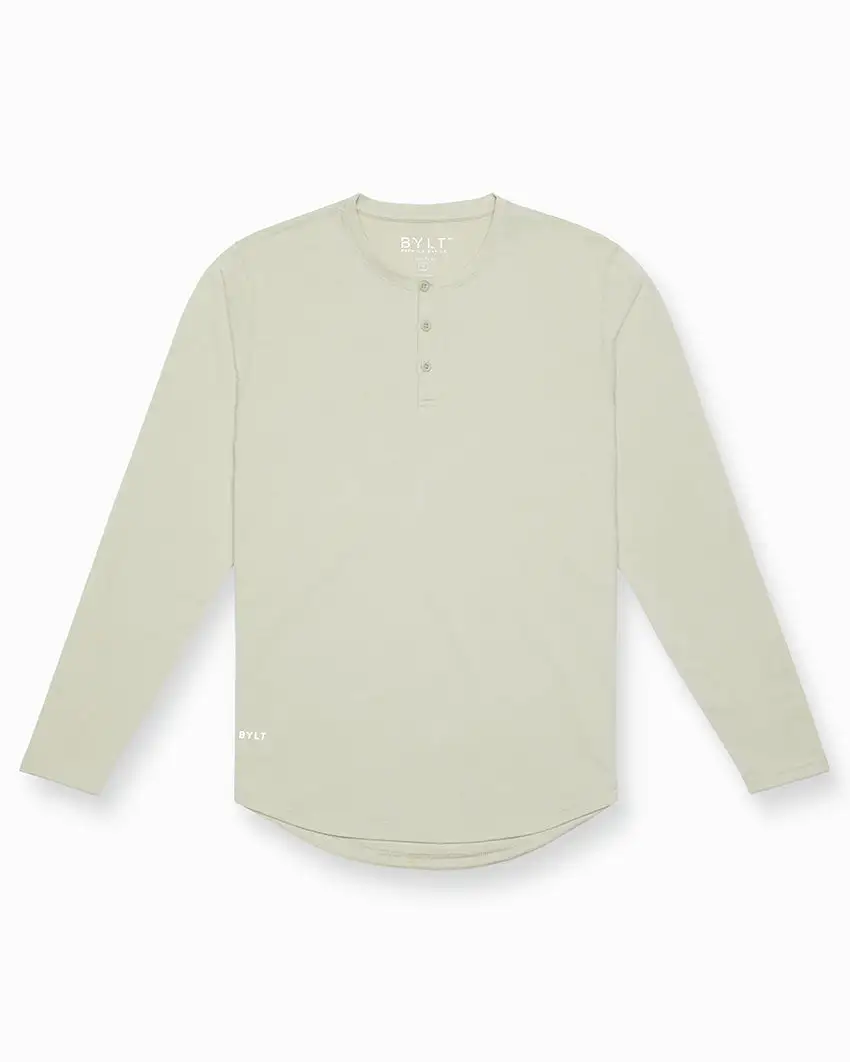 Henley Drop-Cut Long Sleeve: Bylt Signature