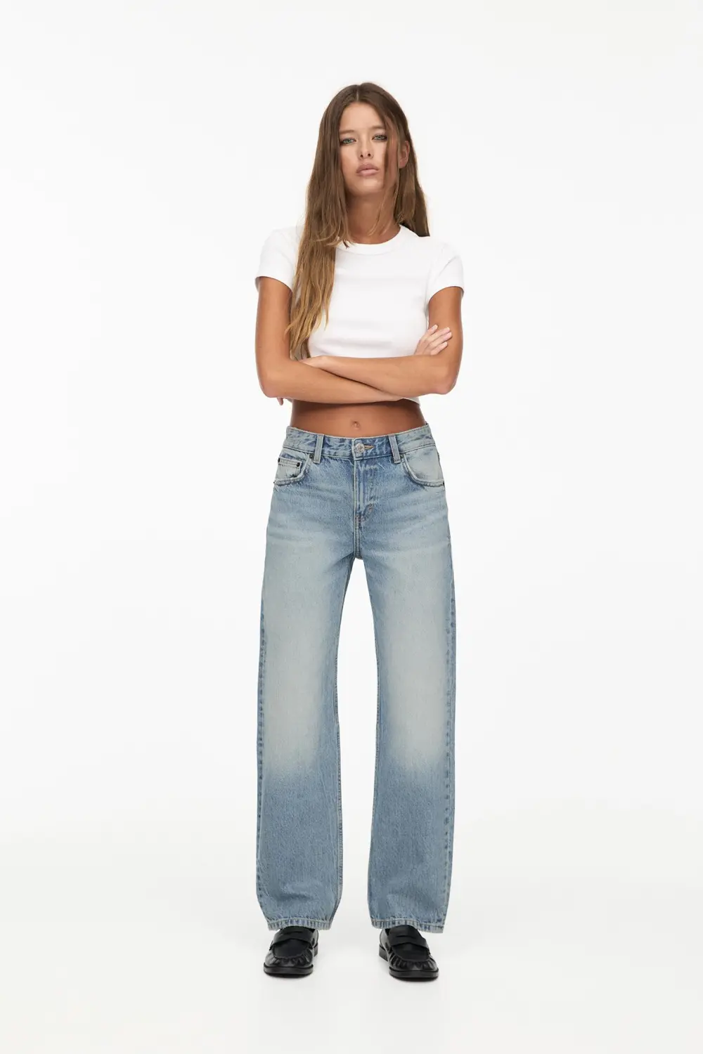 Jeans rectos tiro medio