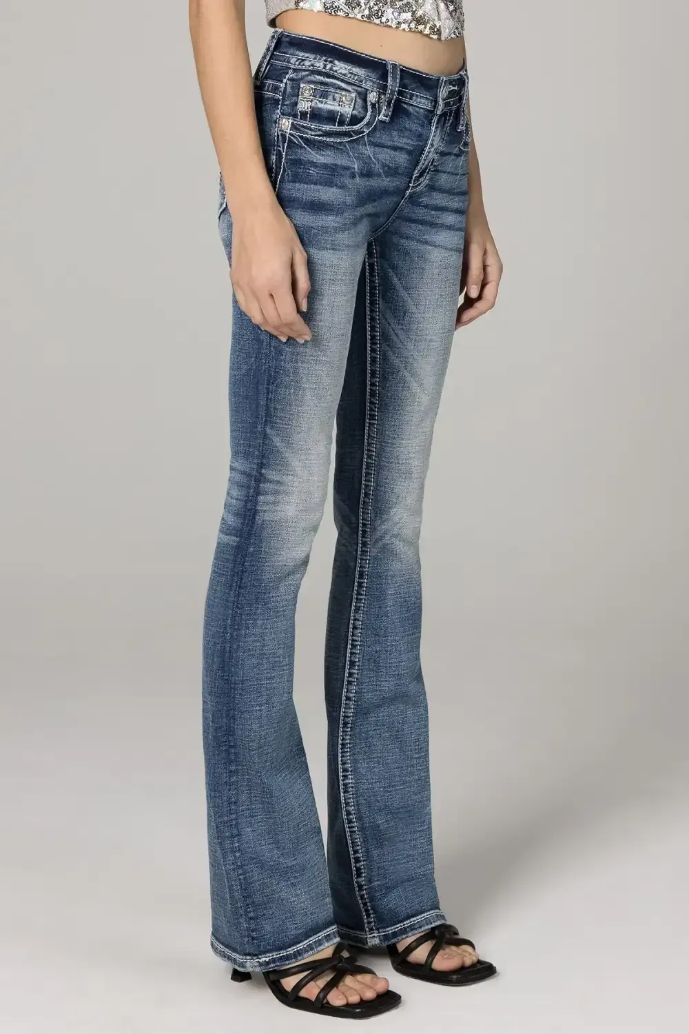 Sequin Road Bootcut Jeans