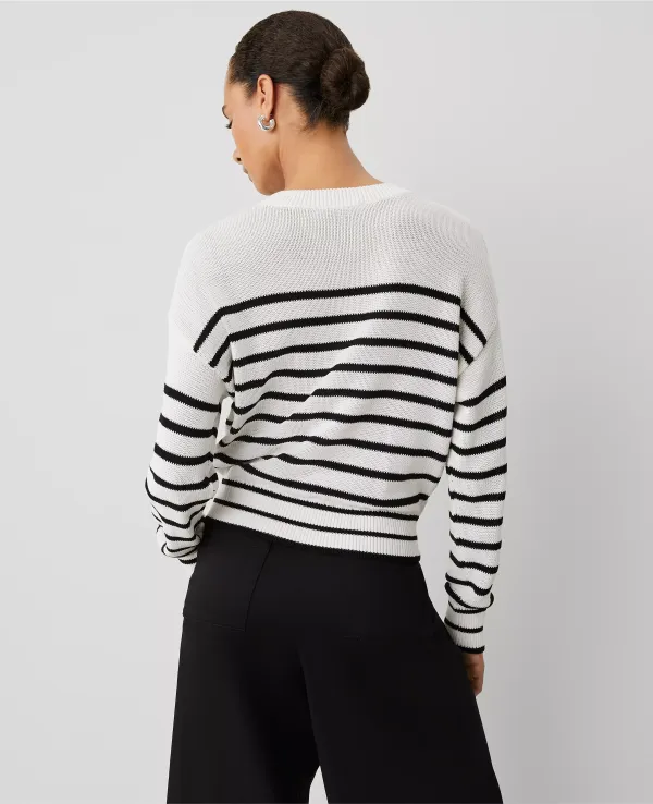 Weekend Collection Striped Wedge Sweater