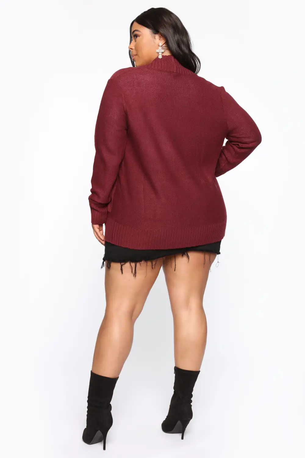 Moments After Cardigan - Burgundy