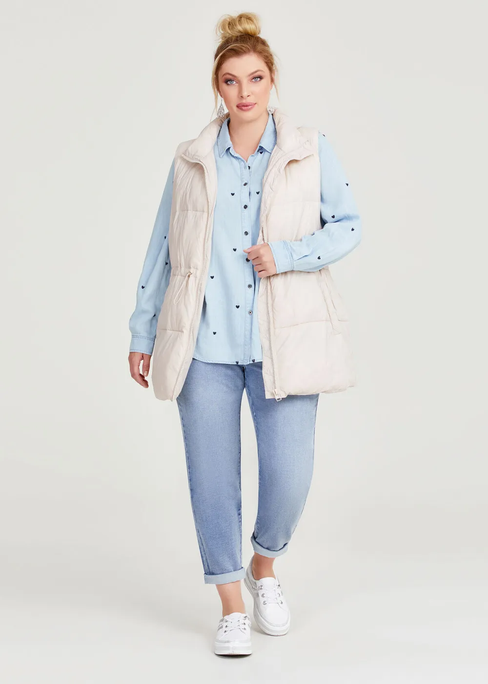 Natural Chambray Heart Shirt