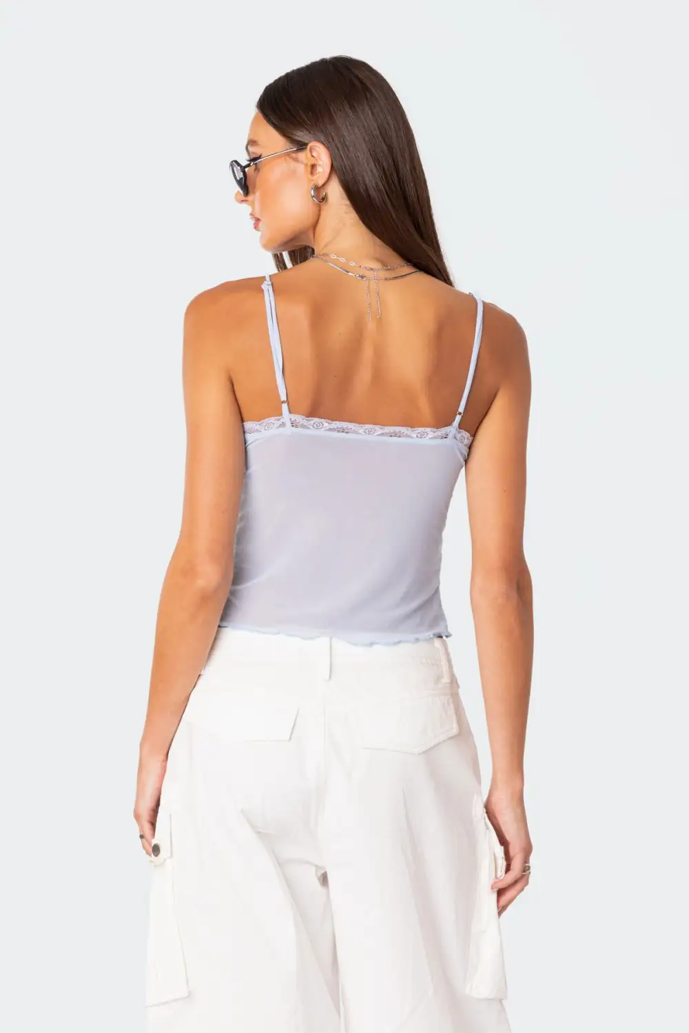 Crossover Mesh Tank Top