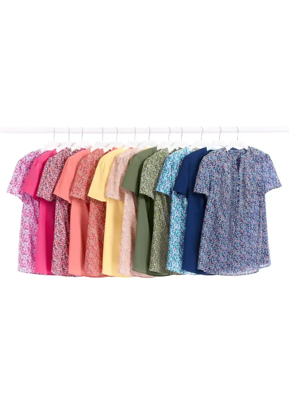 Pintucked Half-Button Tunic