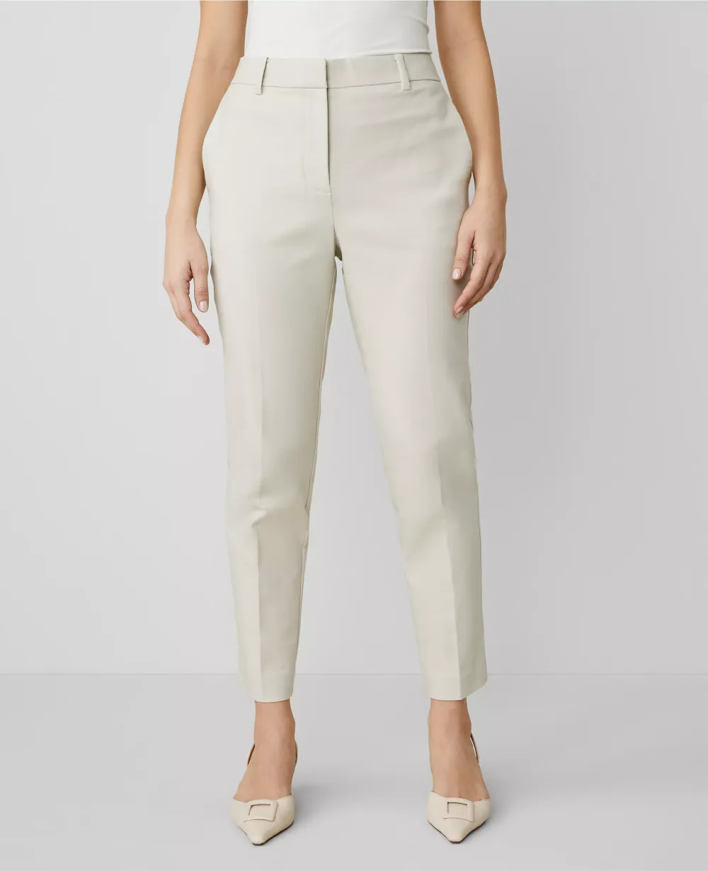 The High Rise Everyday Ankle Pant in Stretch Cotton - Curvy Fit