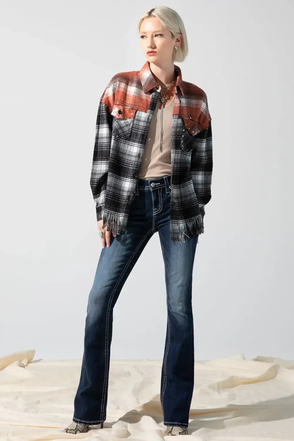 Fringe Button Down
